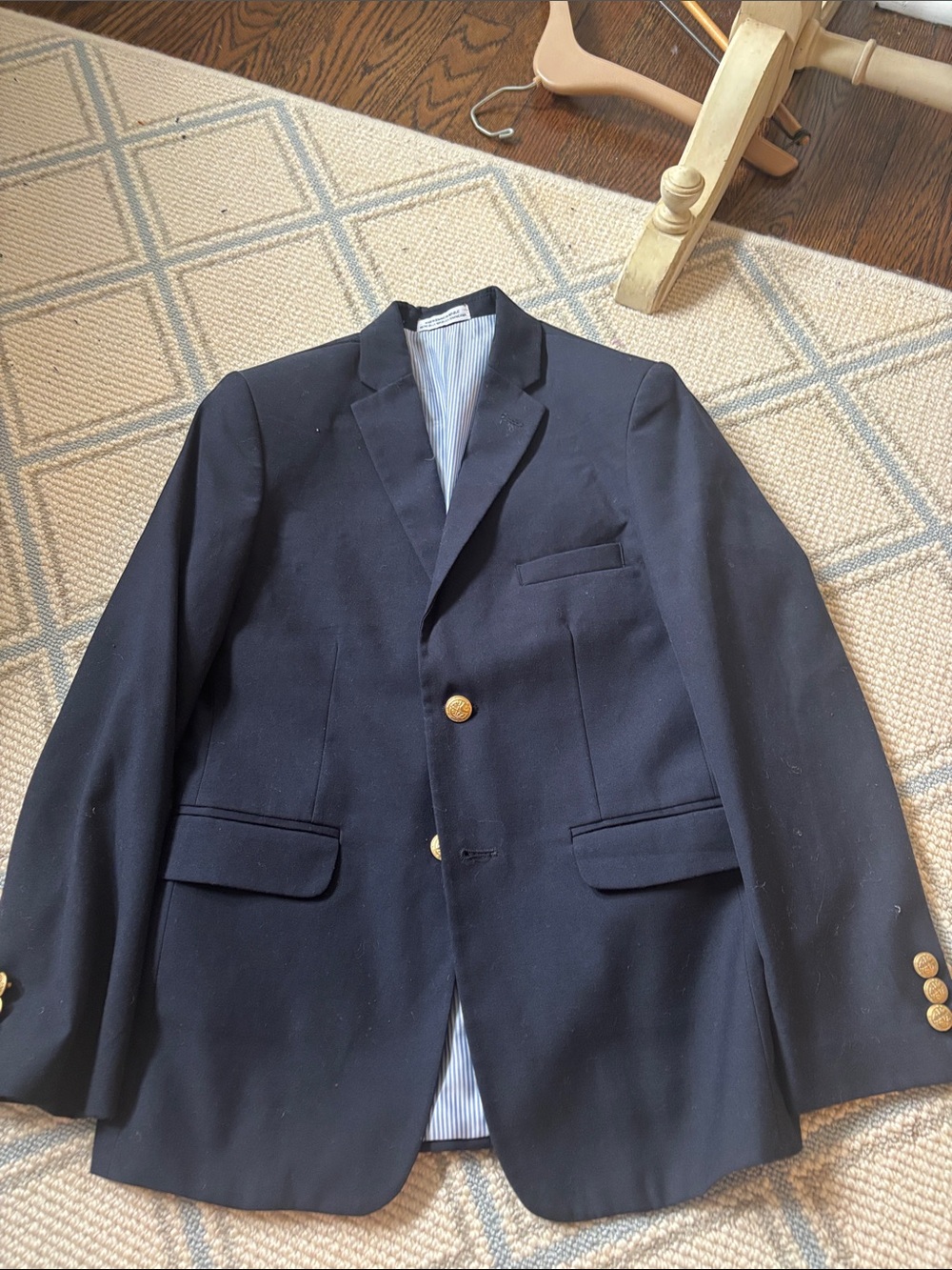 EUC Izod Navy Blazer with Gold Buttons Sz 12